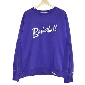 Nike Basketball Mens Dri-Fit Crewneck Sweatshirt Standard Issue Purple Sz Large